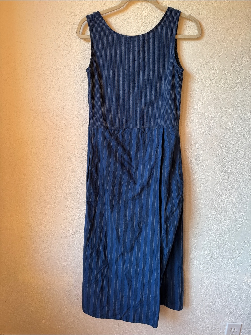 Caron Callahan Navy Stripe Wrap Maxi Dress - Picture 8 of 13
